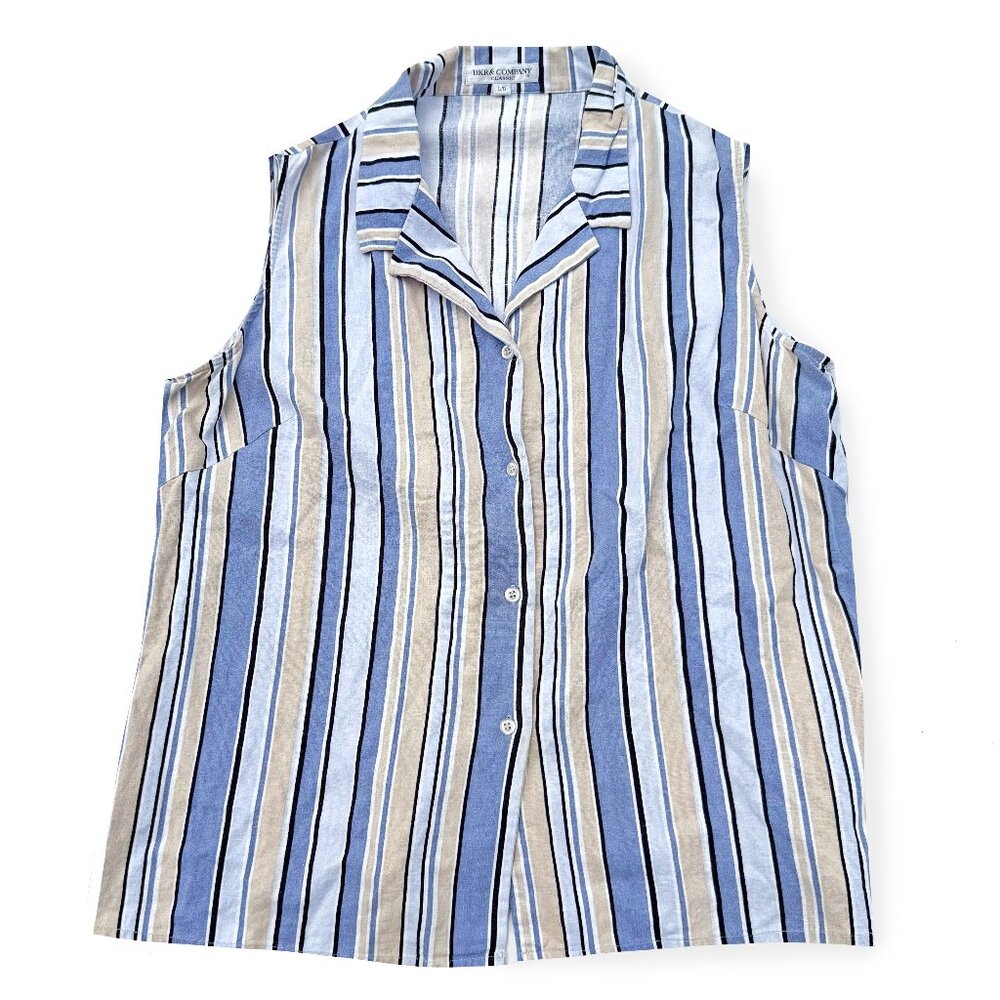Secondhand DKR & Company, Linen Blend Sleeveless Shirt
